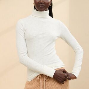 Aerie Essential Turtleneck Layering T-Shirt - Soft Muslin, Medium